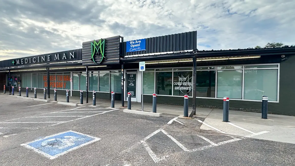 Exterior of Medicine Man Thornton dispensary